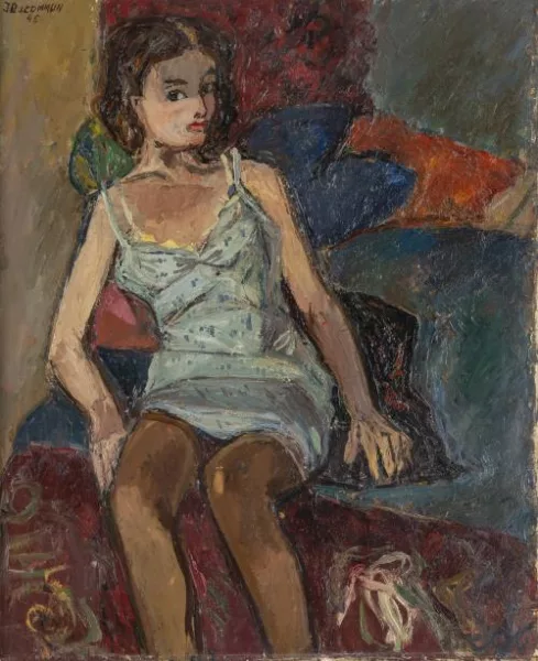 Jean Ducommun — Jeune femme assise