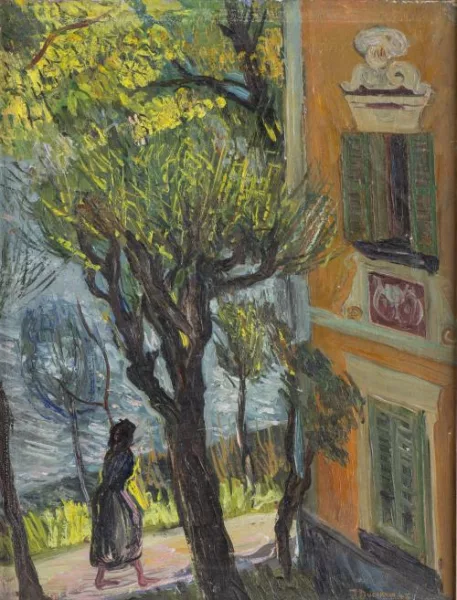 Jean Ducommun — La femme en noir dans la rue