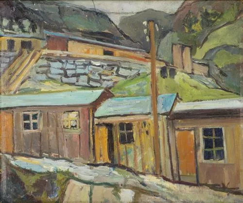 Jean Ducommun — Cabanons et étable d'Alpage