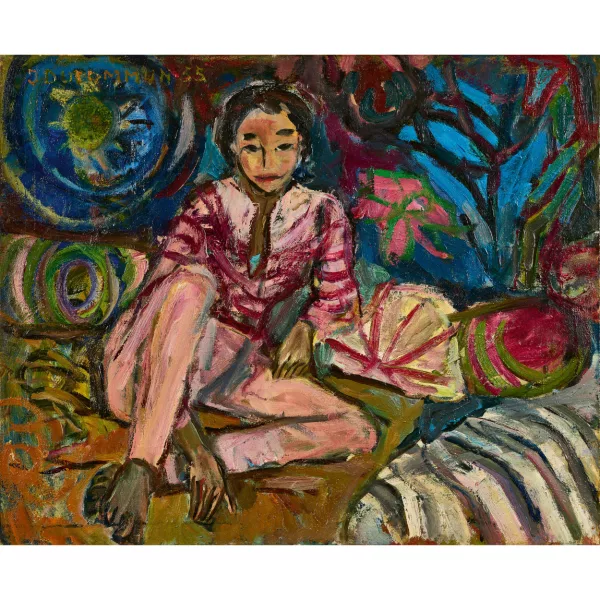 Jean Ducommun — Fille en rose.