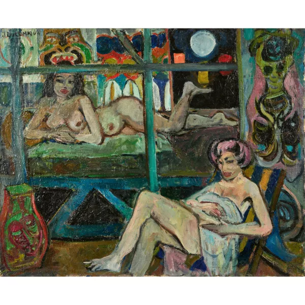 Jean Ducommun — Deux nus en intérieur.