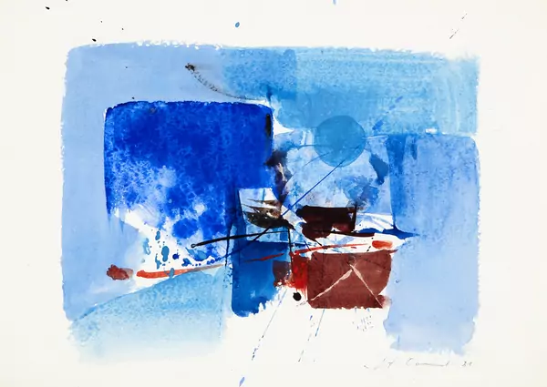 Composition en Bleue et Rouge