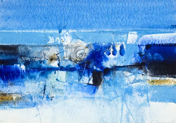 Composition en bleu