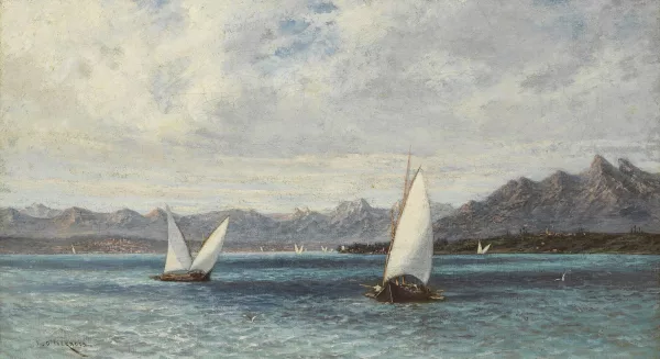 Jean-François-Jules d'Ivernois — Barque sur le Léman