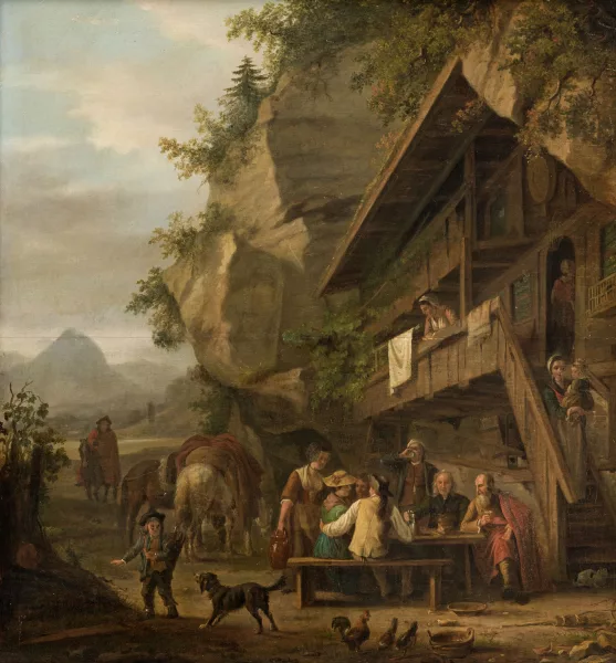 Jean Huber — Repas à la ferme,