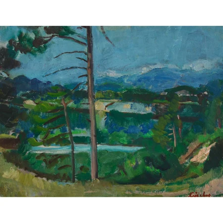 "Der Rhein bei Rhäzüns"