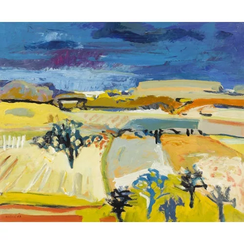 Jean Krillé — Expressive Feldlandschaft.