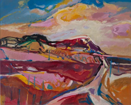 Paysage aux deux collines