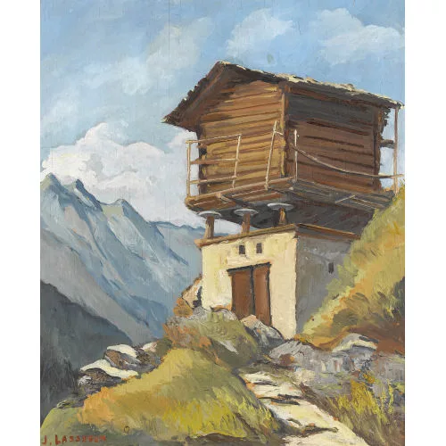 Jean Lassueur — "Mazot à St-Luc".