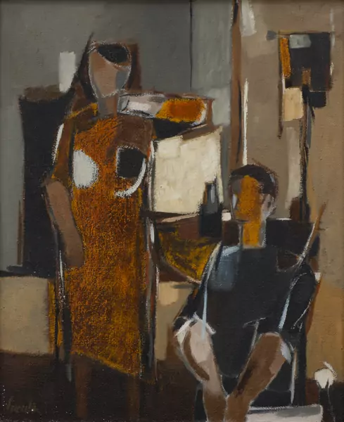 Jean LECOULTRE (1930-2023), "Couple dans un intérieur" — DognyAuction