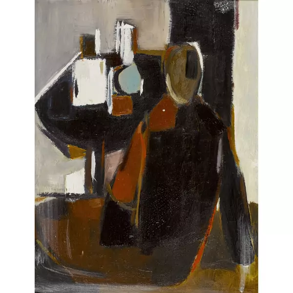 Interieur mit Figur