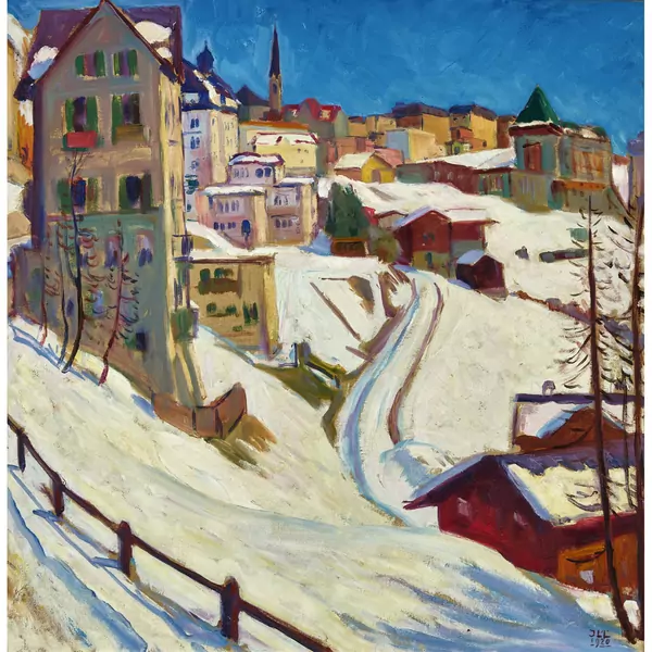 Sonnige Winteransicht von St. Moritz