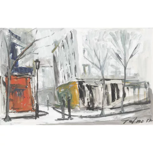 Jean-Louis Gétaz — Winterliche Strassenansicht.