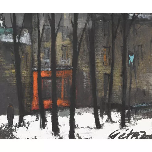 Jean-Louis Gétaz — Winterliche Stadtansicht.