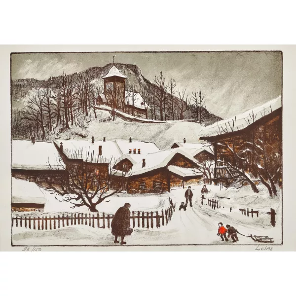 Jean-Louis Gétaz — Dorf im Winter.