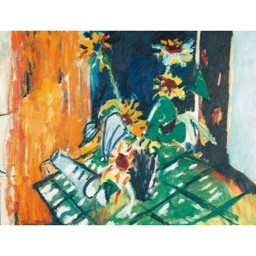 Jean-Louis Piguet — Expressives Stillleben mit Blumen.