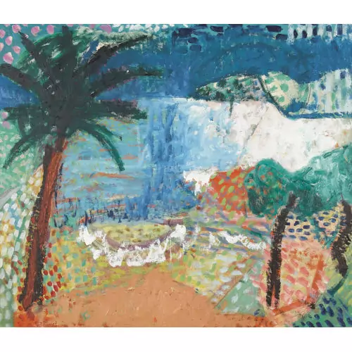 Landschaft mit Palme
