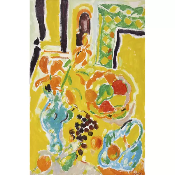 Stillleben mit Früchten und Vase