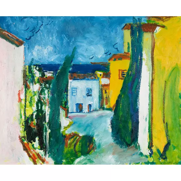 "Strassenecke in Hyères"