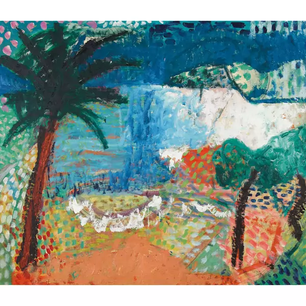 Landschaft mit Palme