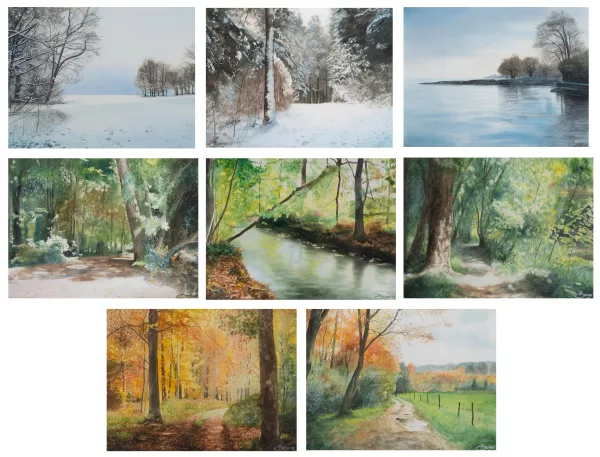 Jean-Luc Berger — Jean-Luc BERGER (né en 1960), huit aquarelles