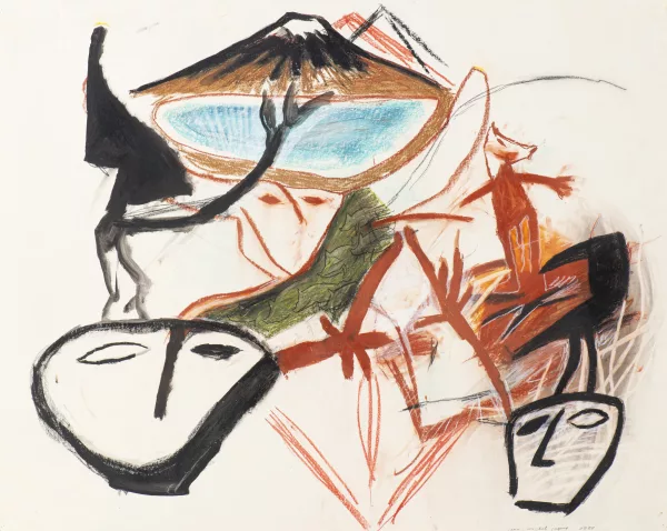 Jean-Michel JAQUET (1950), "Personages", technique mixte — DognyAuction