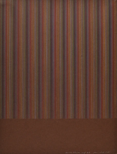 Jean Pfaff — 2 Werke: 16x20 Linien auf 1/2 Fläche; 10x25 Linien auf Q.F, 1975