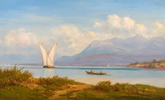 Jean-Philippe George dit George-Julliard — Barque lémanique sur le lac