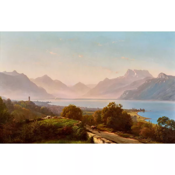 Jean-Philippe George dit George-Julliard — Vue du lac Léman et de Vevey.
