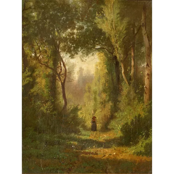 Jean-Philippe George dit George-Julliard — Bauernmädchen auf einem Waldweg.
