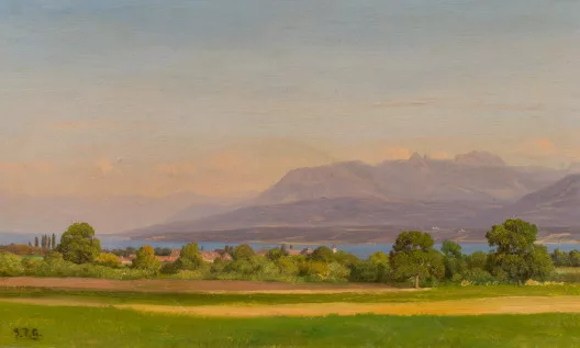 Jean-Philippe George dit George-Julliard — Paysage avec vue sur le lac Léman