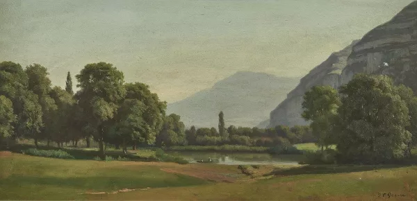 Jean-Philippe George dit George-Julliard — Vue du Salève et vue du château du Crest