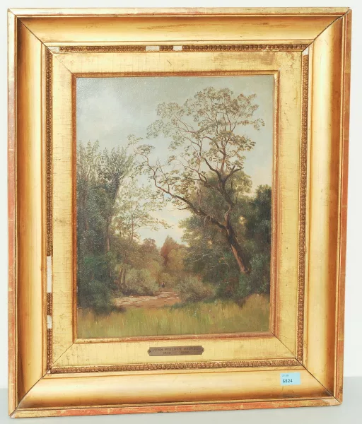 Jean-Philippe George dit George-Julliard — Waldbach mit Spaziergängerin