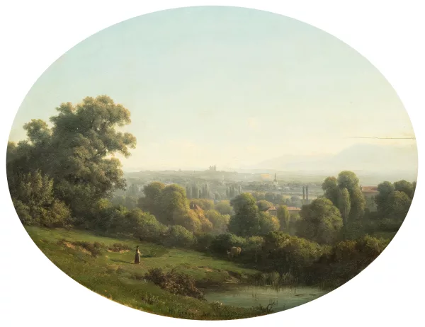 Jean-Philippe George dit George-Julliard — Blick von Lancy gegen Genf, 1863