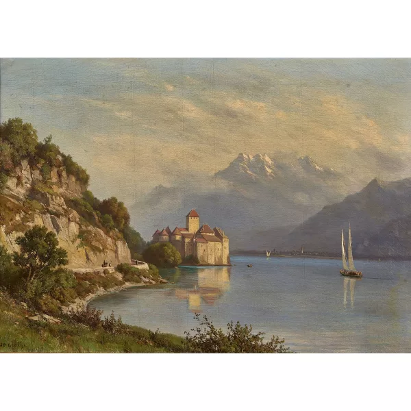 Jean-Philippe George dit George-Julliard — Château de Chillon et les Dents du Midi.
