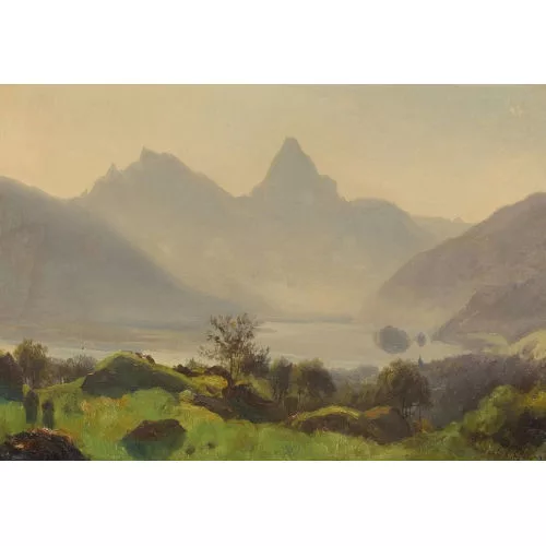Jean-Philippe George dit George-Julliard — Blick auf die Mythen mit dem Lauerzersee.