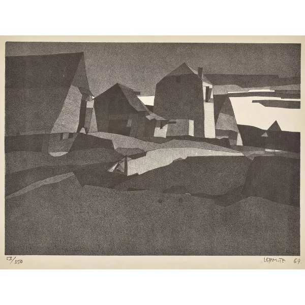 Jean Pierre LERMITE — "Soleil couchant / Bémont".