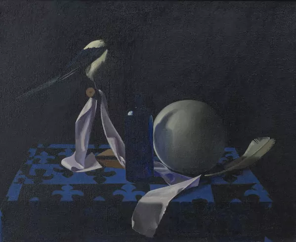 Jean ROLL (1921-2015), 'Nature morte à la pie', huile — DognyAuction