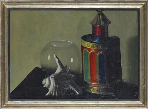 Jean Roll — Nature morte à la lanterne et au coquillage