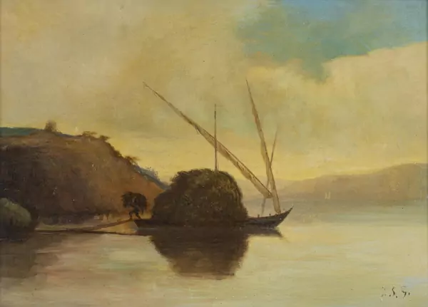 Jean Samson GUIGNARD (1811-1897), 'Rentrée des foins sur le lac Léman', huile — DognyAuction