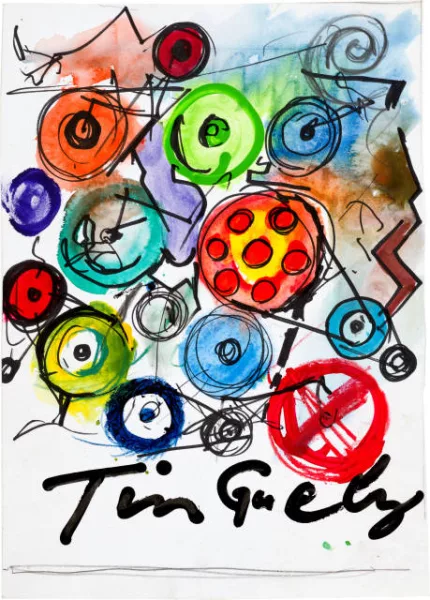 Jean Tinguely — Ohne Titel (Entwurf zum Plakat der Ausstellung "Tinguely in München")