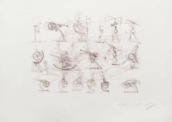 Jean Tinguely — Jean TINGUELY (1925-1991) "Meta-Machine", lithographie, annoté et signé