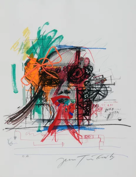 Jean Tinguely — La tête du monstre dans la forêt