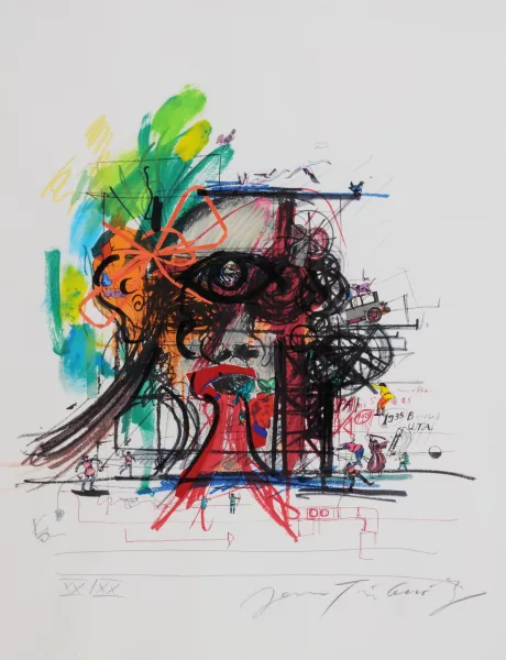 Jean Tinguely — La tête du monstre dans la forêt, 1969