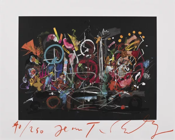Jean Tinguely — Triangles avec cercle bleu, 1989