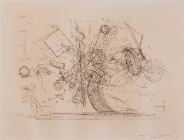 Jean Tinguely — 2 Werke: Réflexion, ca. 1970; Chaos, ca. 1972