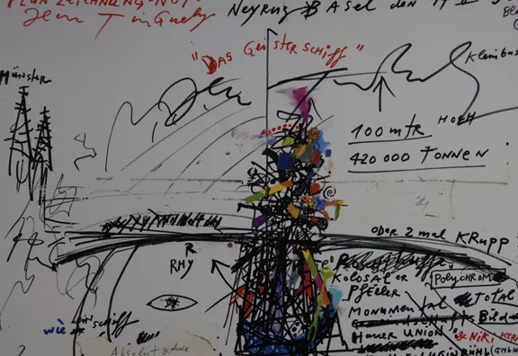 Jean Tinguely — 2 Blätter: Ohne Titel, 1984; Das Geisterschiff, 1990
