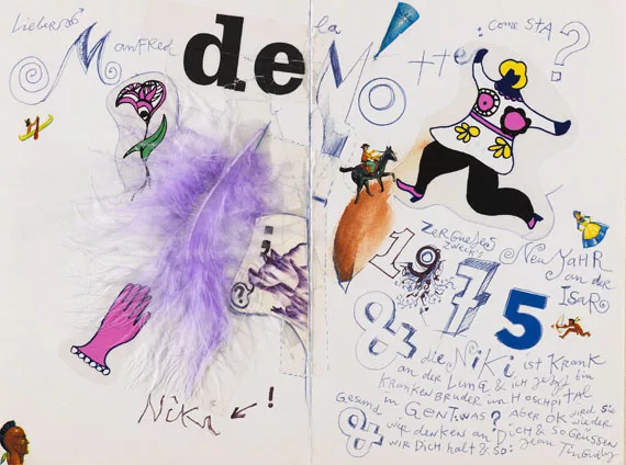 Jean Tinguely — Neujahrsgruß: Manfred de la Motte