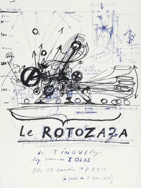 Jean Tinguely — Plakat. Tinguely: einige alte & neue Maschinen, Galerie Gimpel-Hanover, Zürich, 1969