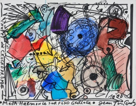 Meta-Harmonie sur fond grillage, 1990